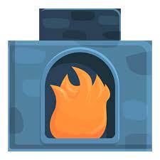 Home Fireplace Icon Cartoon