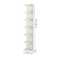 Wall Shelf Unit White Lack 30x190cm