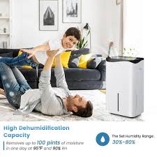 5500 Sq Ft 100 Pints Dehumidifier For Large Room Smart Wifi Dehumidifier For Basement And Home