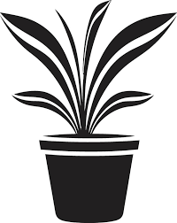 Sleek Greenery Icon Modern Vector