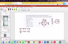 Solved Use The Slope Intercept Form To