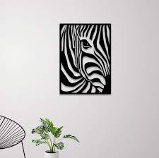 3d Printed Zebra Portrait Wall Art By