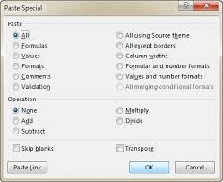 Excel Paste Special Shortcuts To Copy