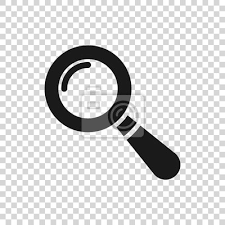 Grey Magnifying Glass Icon Isolated On