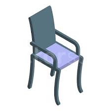 Patio Chair Icon Isometric