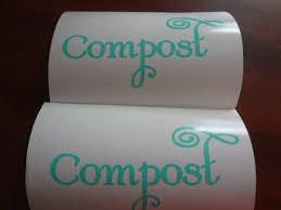 2 Compost Decal Label Organic Farm