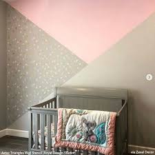 Aztec Triangles Raven Lily Wall