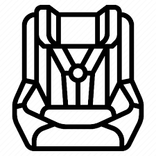 Baby Car Seat Icon On