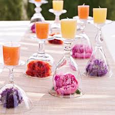 Flowers In Stem Glass Centerpieces A