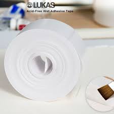 Lukas Wet Adhesive Tape Roll 1 58 X 54 7 Yards Acid Free