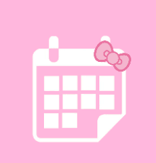 Calendar O Kitty Icon Pink O