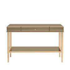 Champagne Gold Mirrored Metal Sofa Table Tv Stand With Drawer