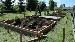 Freshly Made Grave Soil And Foundation