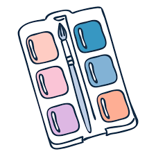 Watercolor Paint Set Color Doodle Png