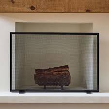 Thin Metal Fireplace Screen West Elm