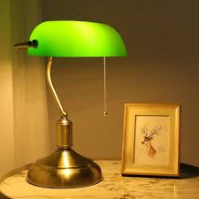 Adjustable Height Bankers Desk Lamp