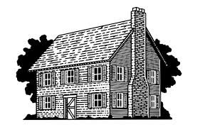 Colonial House Vector Art Icons And