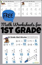 Printable Math Worksheets First Grade