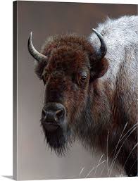 American Icon Buffalo Large Solid Faced Canvas Wall Art Print Great Big Canvas