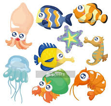 Wall Decal Cartoon Fish Collection
