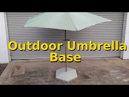 Building An Outdoor Umbrella Base
