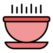 Warm Cream Soup Icon Outline Vector