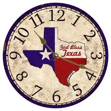 Texas Clock God Bless Texas
