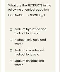 Chemical Equation Hcl Naoh