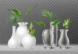 Porcelain Flower Vases With Plants Inside