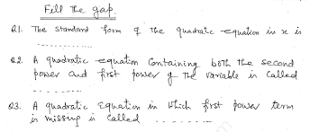 Cbse Class 10 Mathematics Quadratic