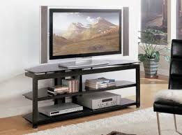 Black Glass Top Tv Stand
