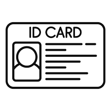 Id Card Pass Icon Outline Vector Name