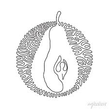 Single One Line Drawing Sliced Healthy