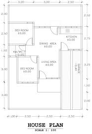 Two Bedroom Small House Plan Design Cad