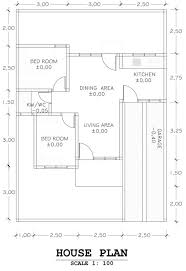 Two Bedroom Small House Plan Design Cad