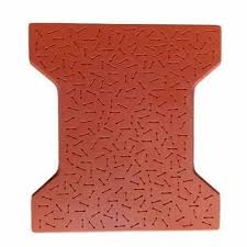 Red I Shape Concrete Paver Block