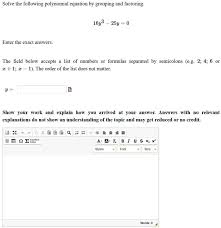 Solve The Following Polynomial Equation