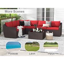 Wicker Outdoor Sectional Sofa Set