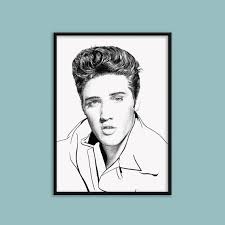 Buy Elvis Presley Wall Art Print Retro