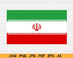 Iran Flag Svg Iranian National Nation