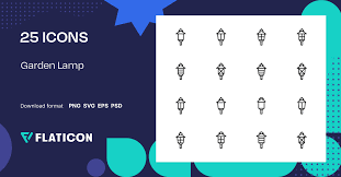 Garden Lamp Icon Pack Detailed
