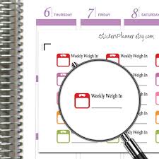 Scales Stickers Planner Weight Loss