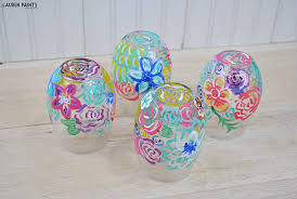 Spring Flowers Painted Wine Glasses