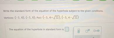 Write The Standard Form Of The Equation