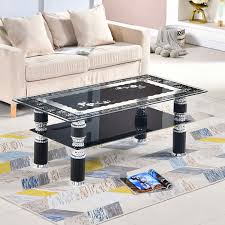 Tempered Glass Top Center Table For
