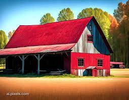 Vanishing Red Barns In America Ai Art