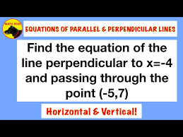 Equations Of Parallel And Perpendicular