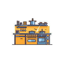 Vector Icon Of A Kitchen Flat Design