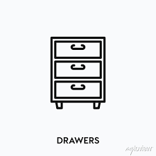 Drawers Icon Vector Drawers Sign