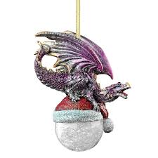 North Pole Dragon Holiday Ornament